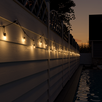 Sunco Outdoor String Light Clips used to hang on all types of surfaces.